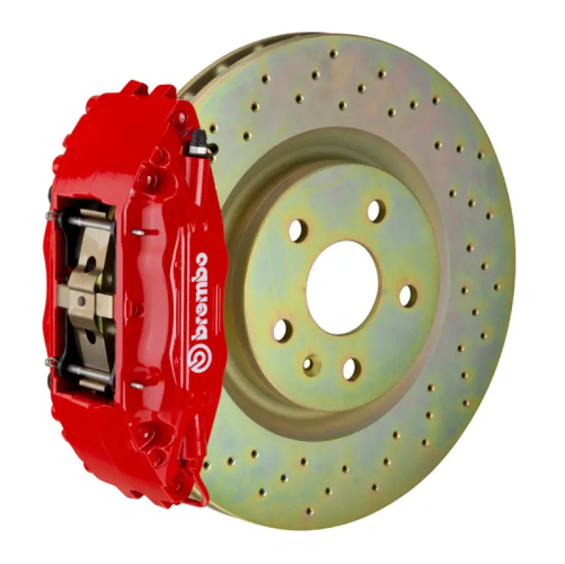Brembo Gt Big Brake Kit For 2010–2015 Chevrolet Camaro V6 – Front, 6-Piston Calipers, Drilled Rotors 1