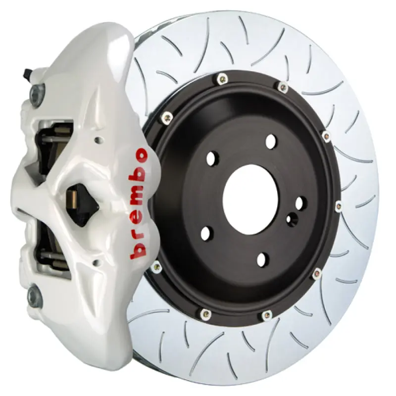 Brembo Rear Gt Big Brake Kit For 2015–2017 Ford F-150 (Excluding Raptor) – 4-Piston Calipers, 380X28Mm Slotted Two-Piece Rotors (White Finish) 1