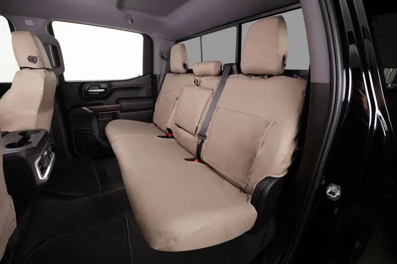 Covercraft 21-24 Ford F-150 Polycotton Seatsaver Custom Front Row Seat Covers - Taupe 1