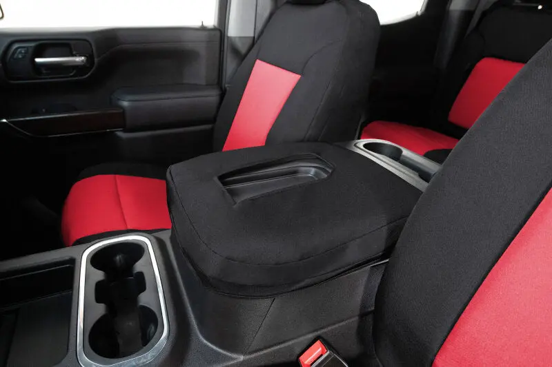 Covercraft Endura Precisionfit Seat Covers – Second Row, Red/Black, For 2019–2024 Dodge Ram 1500 1