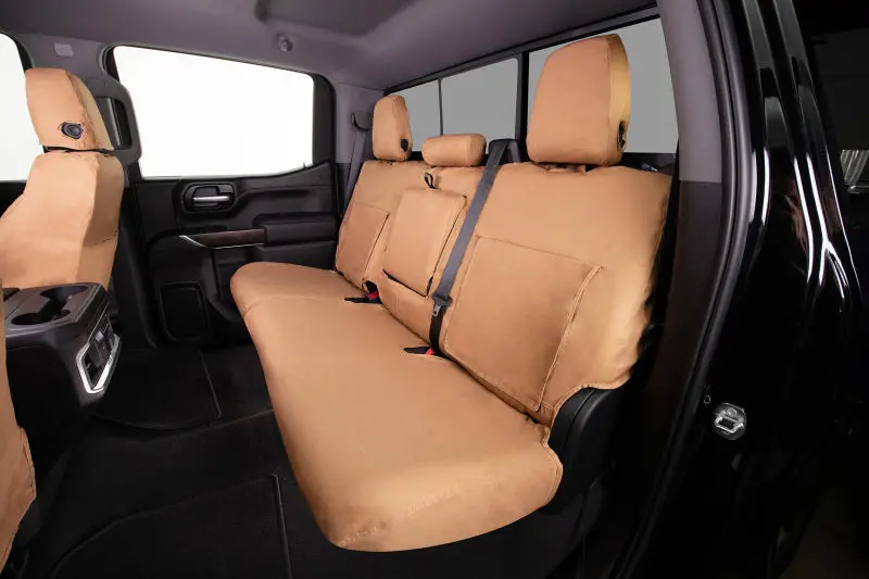Covercraft Polycotton Custom Seat Covers For 2016–2024 Chevrolet Express/Gmc Savana – Front Row, Tan 1