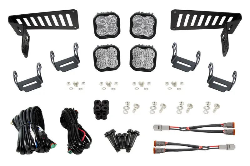 Diode Dynamics Ss3 Cowl-Mount Led Bracket Kit For 2018–2021 Jeep Jl Wrangler & Gladiator – White Pro Leds 1