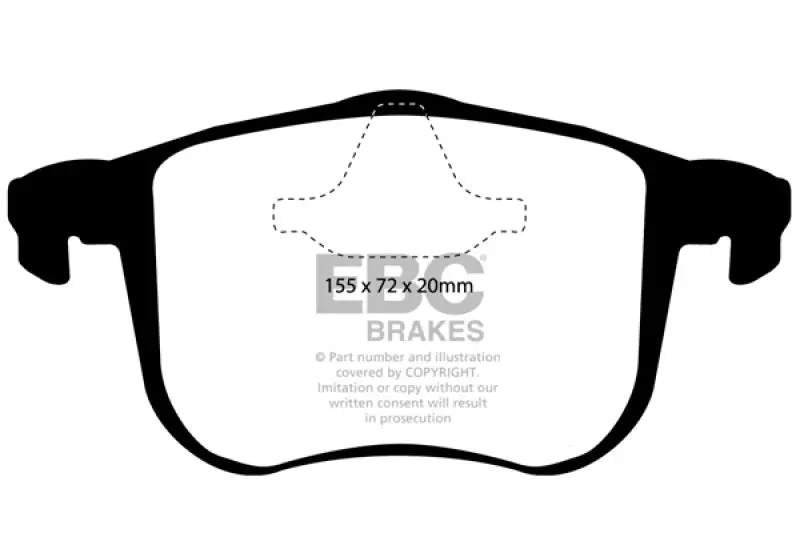 Ebc Greenstuff Front Brake Pads – Compatible With 2006–2011 Saab 9-3 2.0T Aero 1
