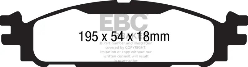 Ebc Redstuff Front Brake Pads – 2013+ Ford Taurus 2.0L Ecoboost 2