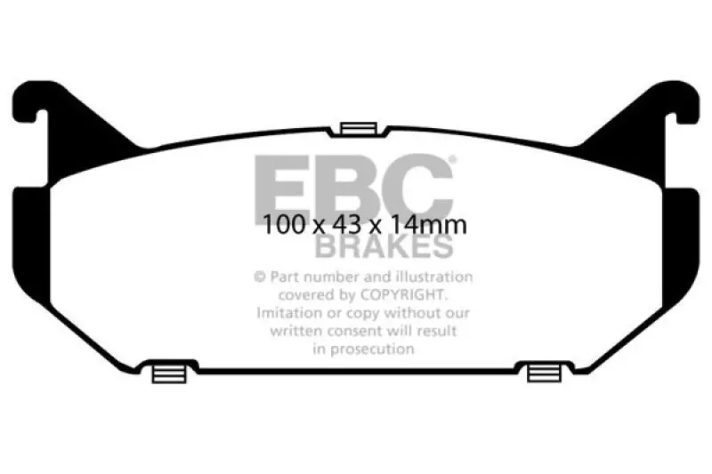 Ebc Ultimax2 Rear Brake Pads For 1993–1997 Ford Probe 2.0L 16-Valve Engine 1