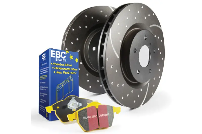 Ebc Yellowstuff Brake Pad And Gd Drilled & Grooved Rotor Kit (S5 Series) 1