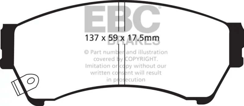Ebc Yellowstuff High-Performance Front Brake Pads – 2006–2009 Ford Fusion 2.3L 1