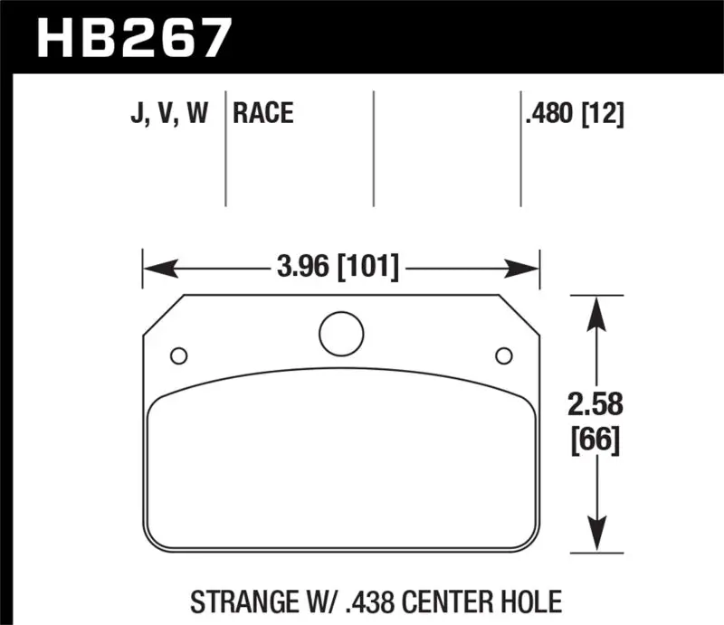 Hawk Dr-97 Performance Brake Pads For Strange Brakes – 0.438" Center Hole 1