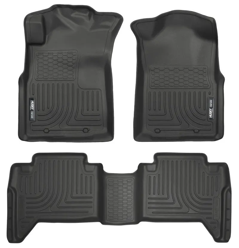 Husky Liners Weatherbeater Floor Liner Combo – 2005–2013 Toyota Tacoma, Black 1
