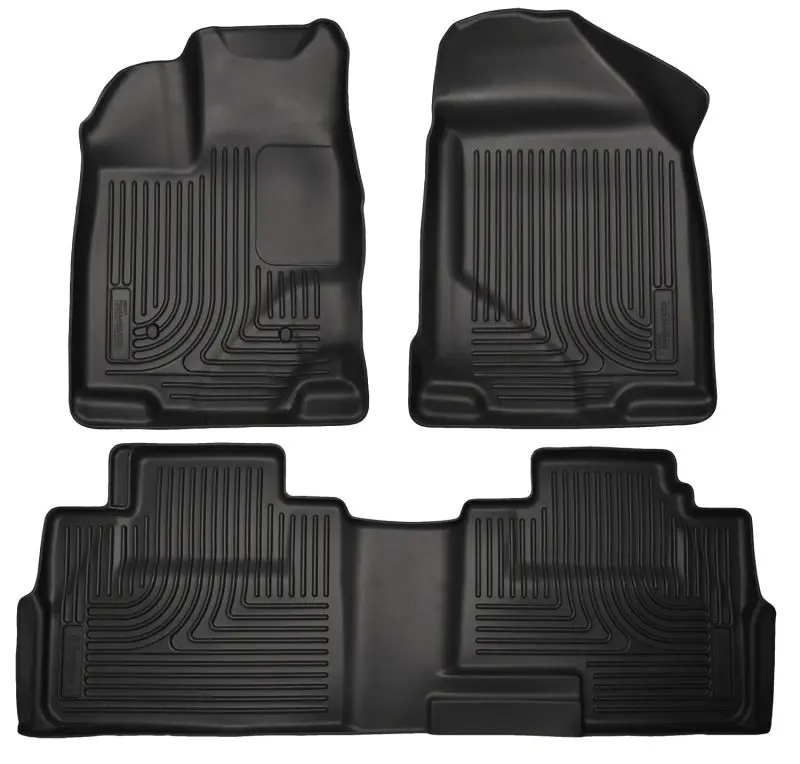 Husky Liners Weatherbeater Floor Mats For 2007–2013 Ford Edge & Lincoln Mkx – Front + Second Row (Black) 1