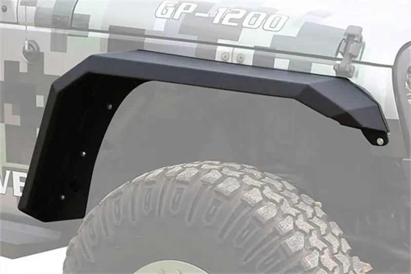 Iron Cross Matte Black Rear Fender Flare Kit For 2020 Jeep Gladiator 1