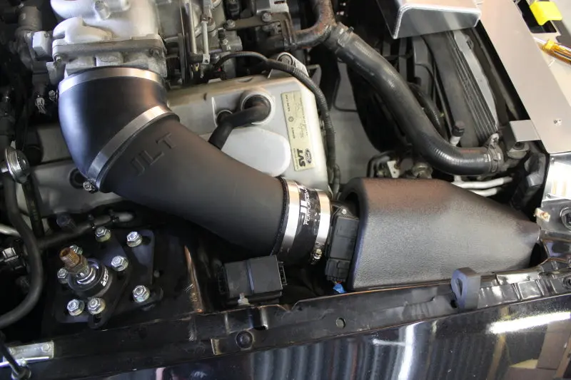 Jlt Ram Air Intake Kit For 1999–2001 Ford Mustang Svt Cobra – Black Textured Housing W/ Red Filter 2