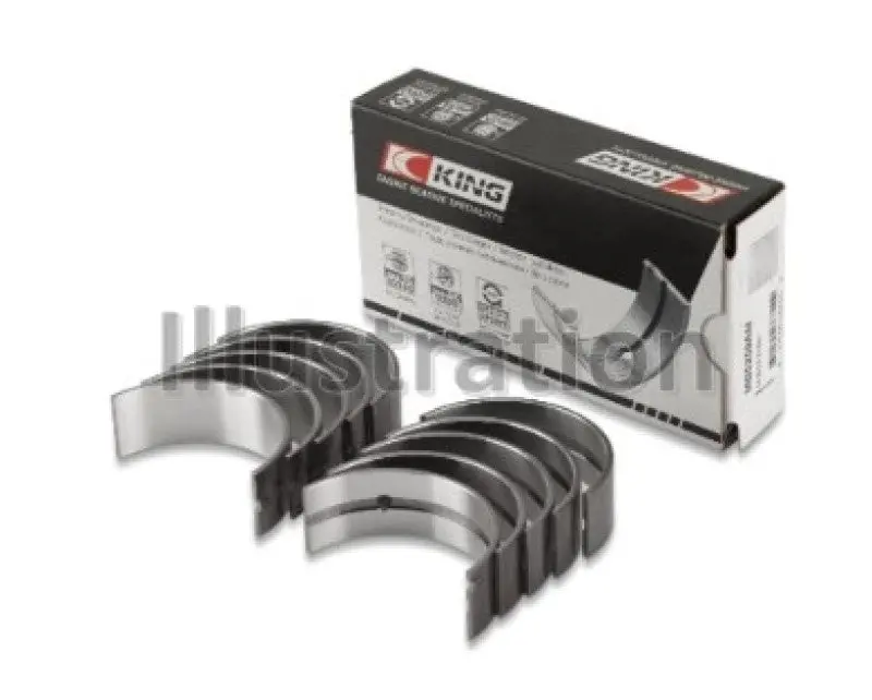 King Engine Bearings Main Bearing Set For Audi/Vw 1.6L–2.0L Engines (Adz/Awt/Apk) – 0.25Mm Under Size, 5-Piece Kit 1