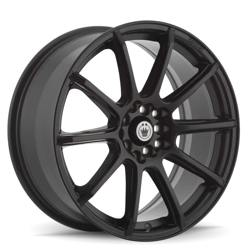 Konig Control Alloy Wheel – 15X6.5", 5X100/5X114.3Mm Bolt Patterns, Et40 Offset, Matte Black Finish 1