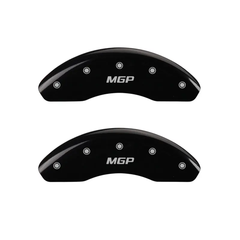 Mgp Front Set 2 Caliper Covers Engraved Front Mgp Black Finish Silver Ch 1