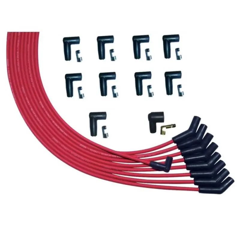 Moroso Ultra Spark Plug Wire Set – V8 Hei, 135° Boots, Red 1