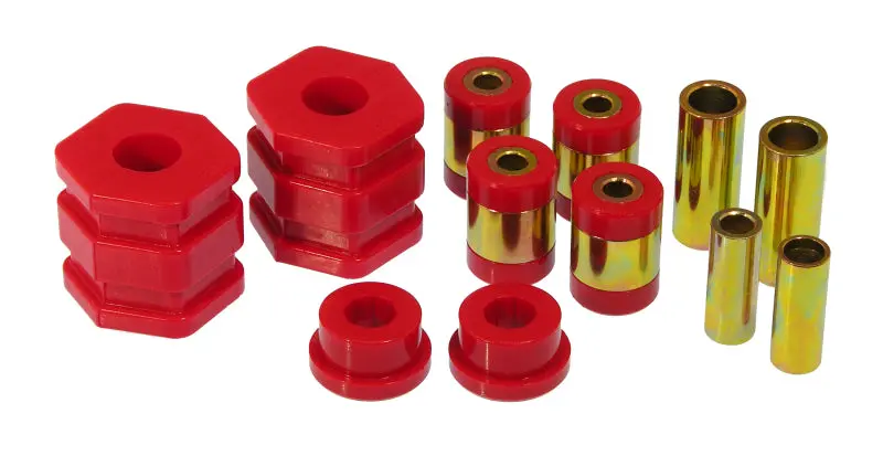 Prothane Polyurethane Control Arm Bushing Kit — Front Upper & Lower, Red, For 1996–2000 Honda Civic 1
