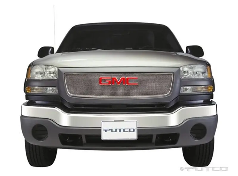 Putco Liquid Mesh Bolt-On Grille Inserts For 2003–2006 Gmc Sierra Light/Heavy Duty – Logo Coverage Style 1