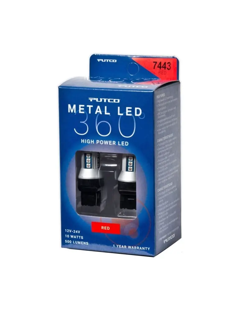Putco Red Metal 360° Led Bulb – 7443 Size 1