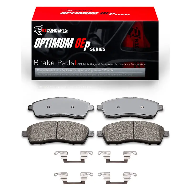 R1 Optimum Oe Brake Pad & Hardware Kit – Rear Application For 1999–2005 Ford Excursion 1