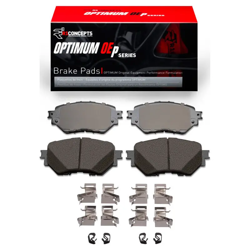 R1 Optimum Oe-Style Front Brake Pad & Hardware Kit For 2014–2018 Mazda 3 1