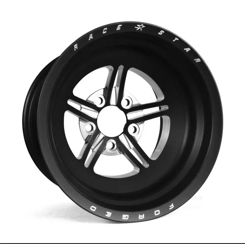 Race Star Pro Forged 15×10 Wheel – 5×5-Inch Bolt Pattern, Black Anodized & Machined Finish 1