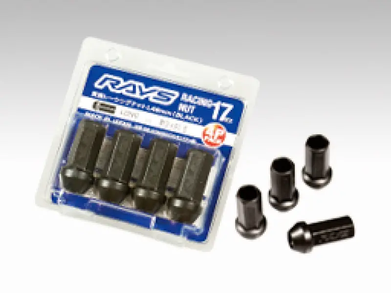 Rays Hex L48 Racing Lug Nuts – 12×1.25Mm, Black Anodized (Pack Of 4) 1
