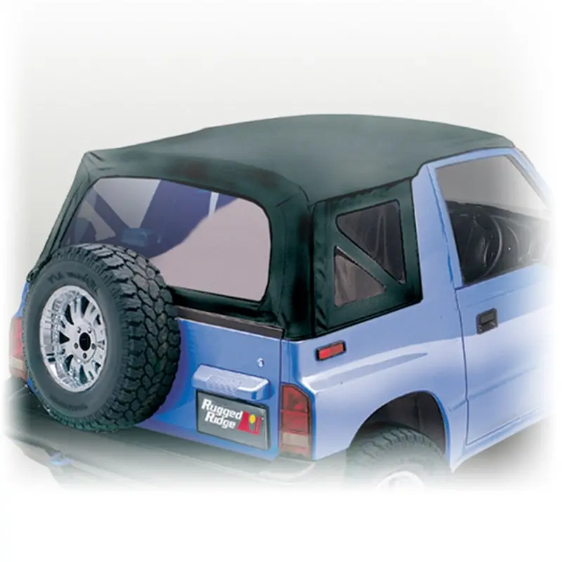 Rugged Ridge S-Top Soft Top – Black Denim With Clear Windows 1