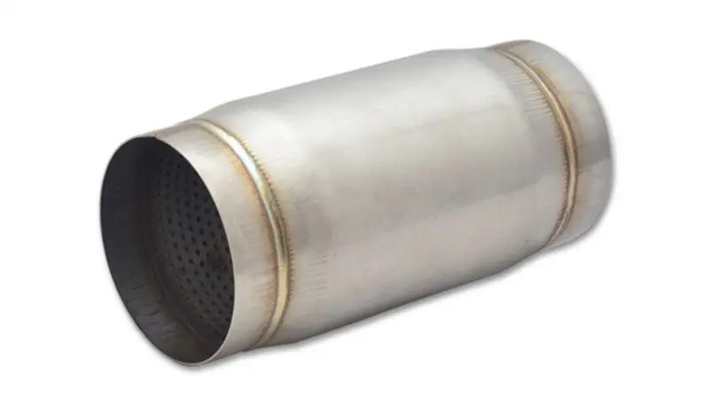 Vibrant Stainless Steel Race Muffler – 4-Inch Inlet/Outlet, 9-Inch Length 1