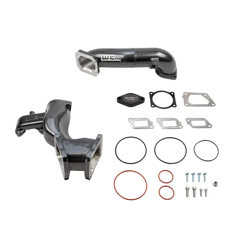 Wehrli High-Flow Y-Bridge Kit For 2011–2016 Chevrolet 6.6L Lml Duramax — Brizzle Blue Finish 1