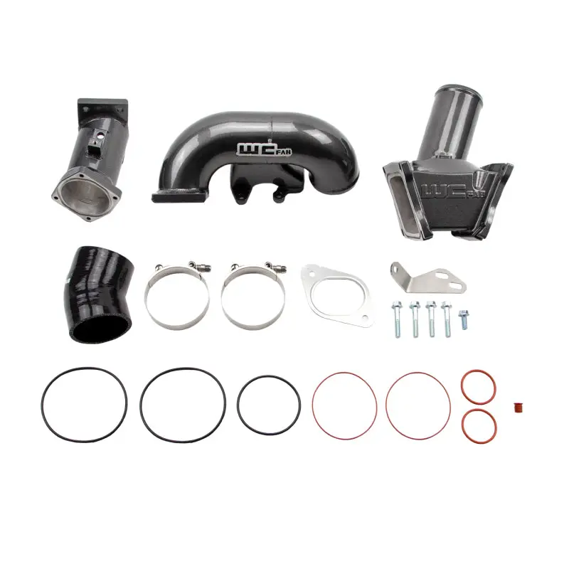Wehrli Y-Bridge Exhaust Kit – 3-Inch For 2007.5–2010 Chevrolet Duramax Lmm (Cat Yellow) 1