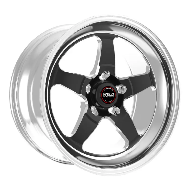 Weld S71 Forged Aluminum Drag Wheel – 18×10.5 Inches, 5×4.75 Bolt Pattern, 6.6-Inch Backspace, Black Finish 2