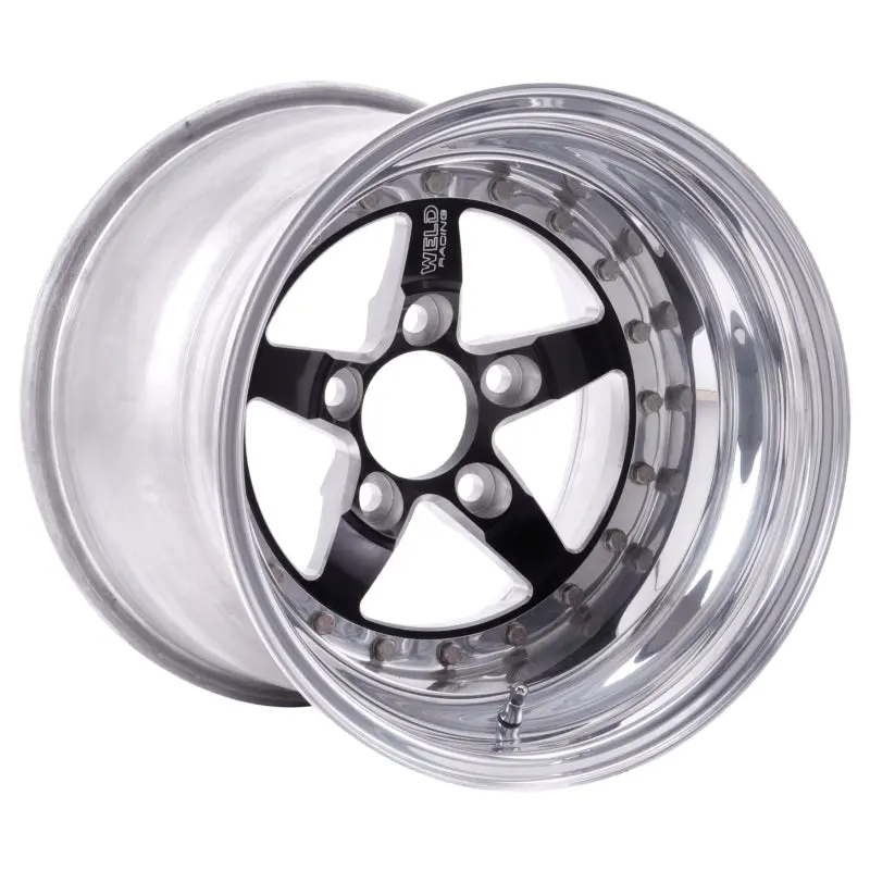 Weld Weldstar Steel Wheel – 15X8, 5X4.75", 4.5" Backspace, Black Finish (Non-Beadlock) 1