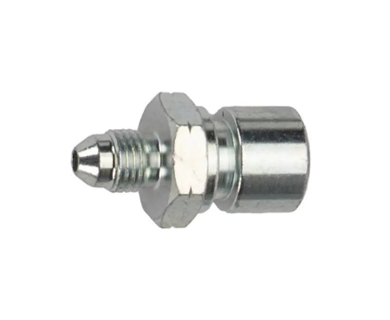 Wilwood Brake Line Fitting Adapter – -3An To M10×1.5 Metric Inverted Flare, Steel With Zinc Plating 1