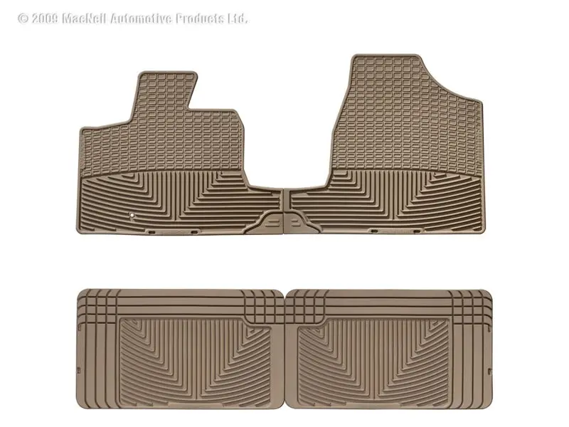Wt Custom-Fit Rubber Floor Mat – Rear, Tan 1