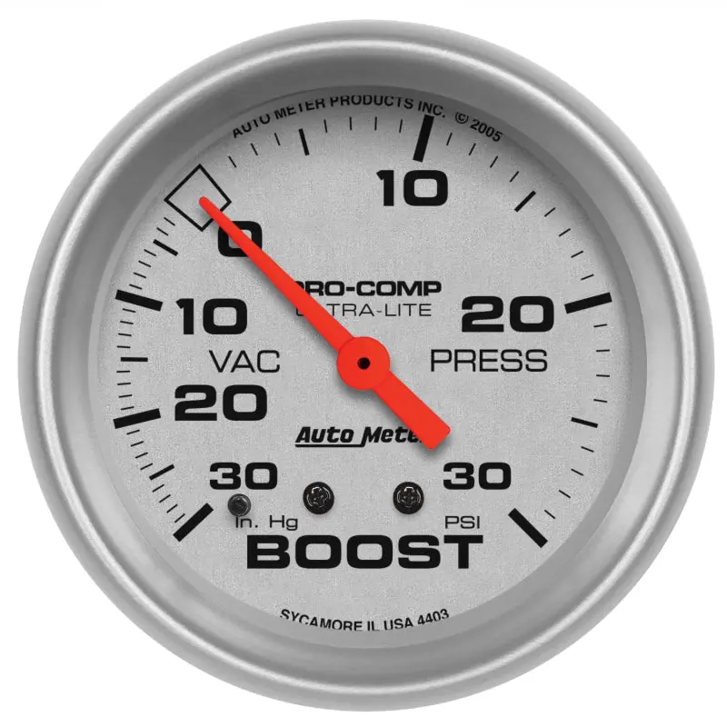 Autometer Ultra-Lite Electronic Vacuum/Boost Gauge – 66.7Mm Short Sweep, 30 In Hg / 30 Psi Range 1