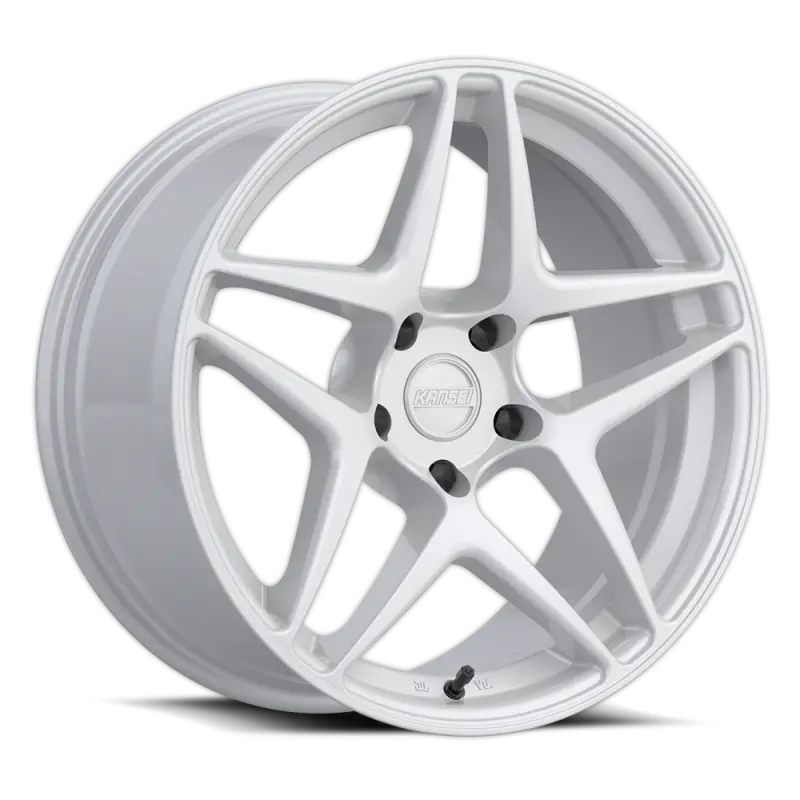Kansei K15W Astro Gloss White Alloy Wheel – 18X8.5In, 5X108 Bolt Pattern, 35Mm Offset, 63.4Mm Hub Bore 1
